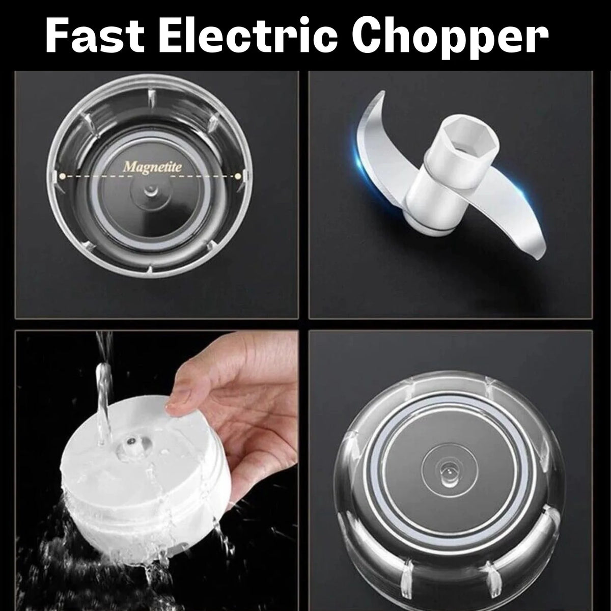 Electric Garlic Press & Chopper — 300ML, Multi-Use