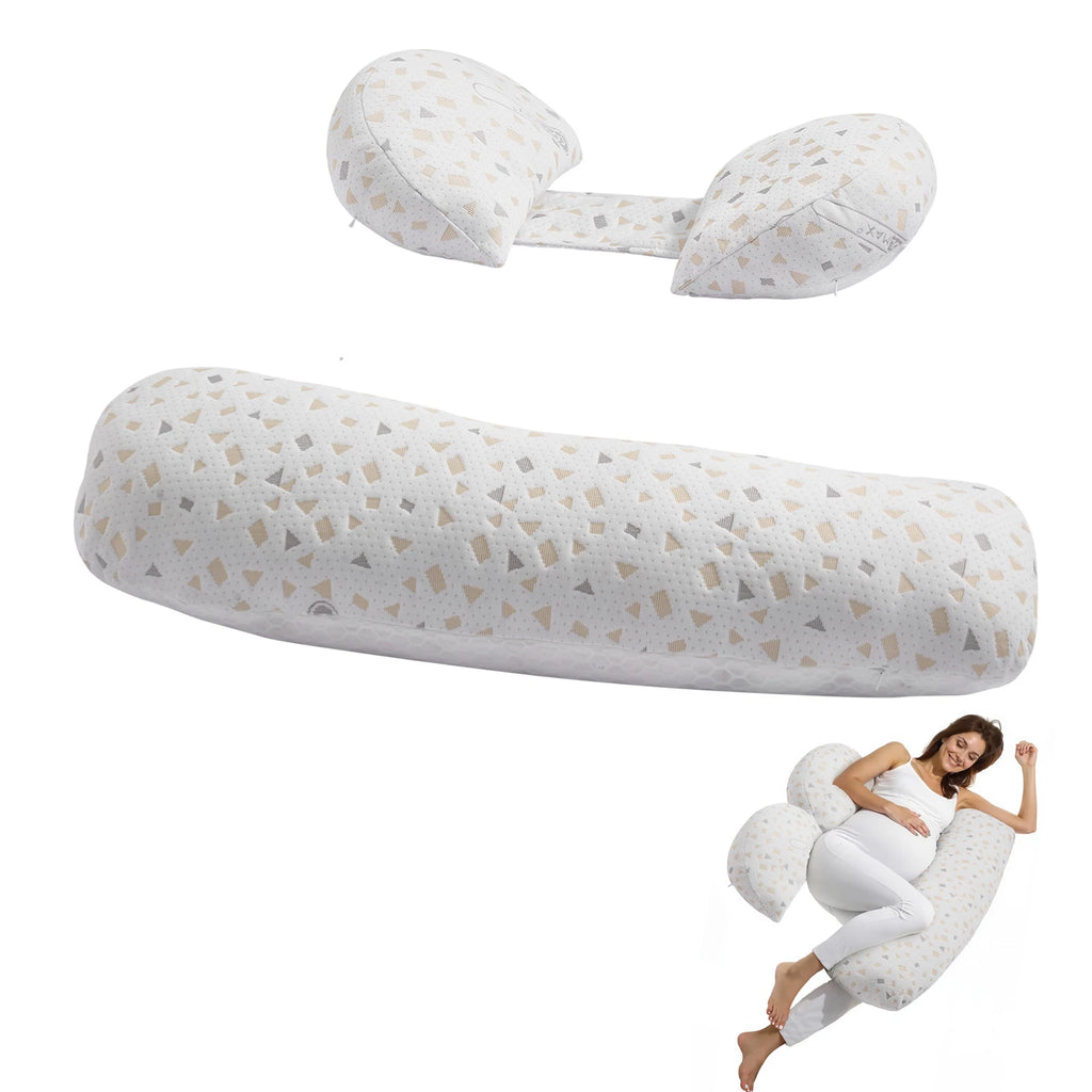 Succebuy Pregnancy Pillows for Sleeping Adjustable Maternity Pillow for Pregnant Women Soft Pillow with Removable&Washable Cover
