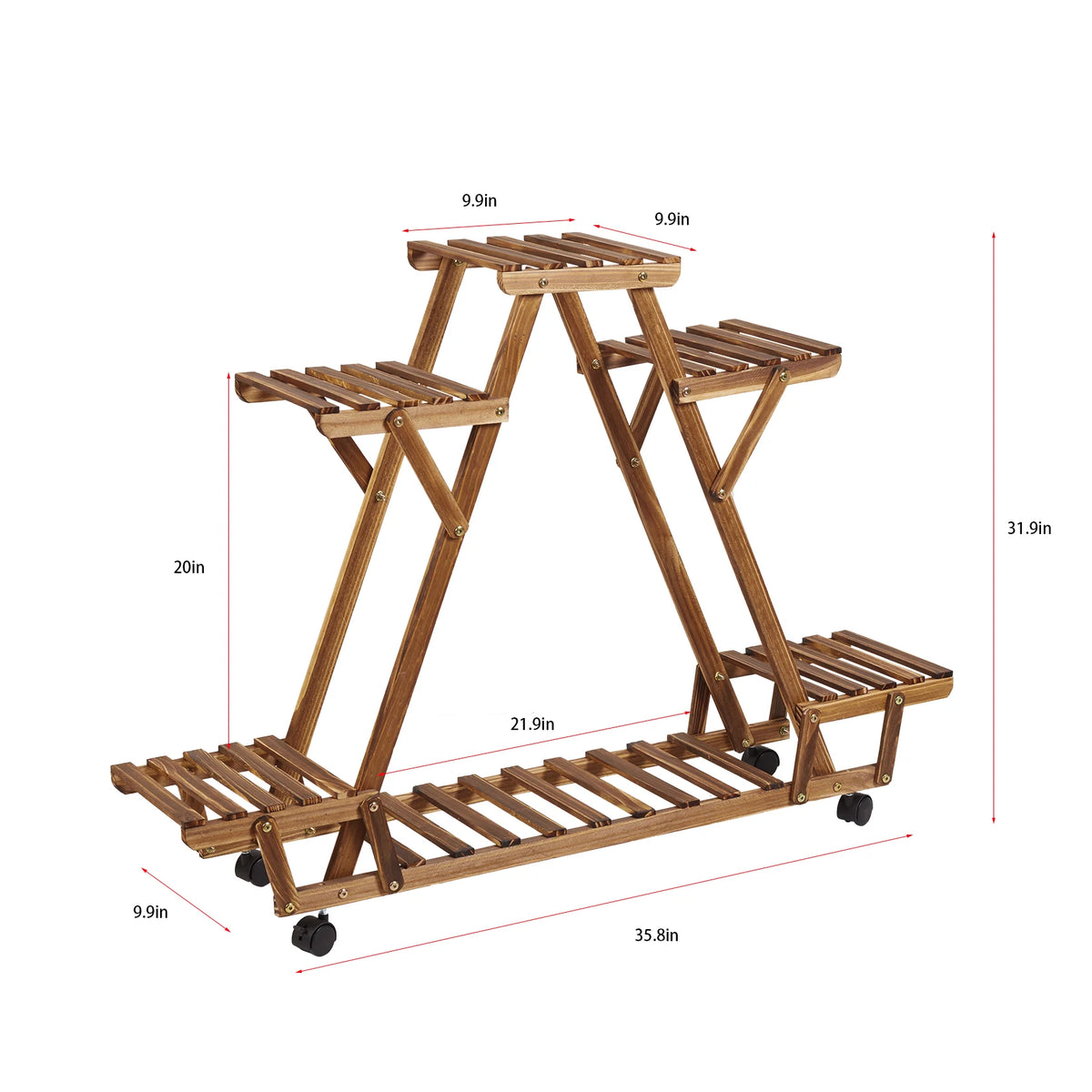 Triangular Plant Shelf 6-Potted