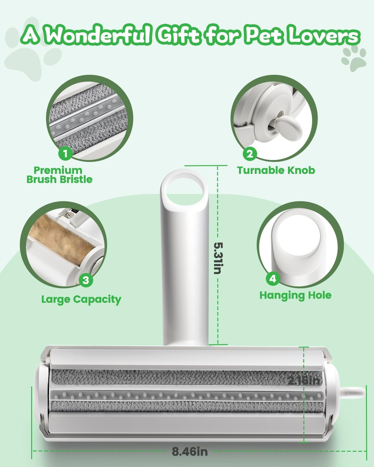 Reusable Pet Hair Remover for Couch, Carpet & Car Seats