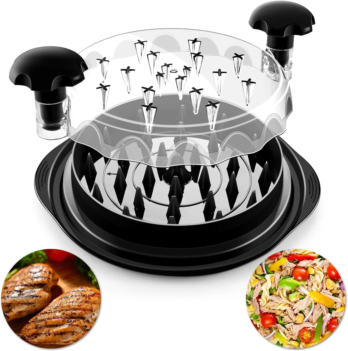 Large Chicken Shredder Tool – Twist Meat Shredder with Non-Slip Base, Bpa-Free