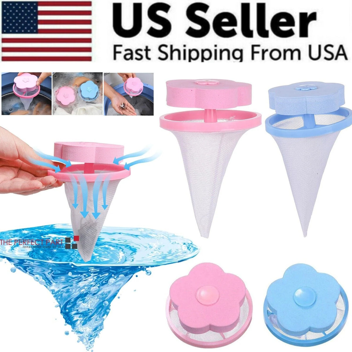 Floating Pet Fur Catcher for Laundry — Reusable, 2-Pack