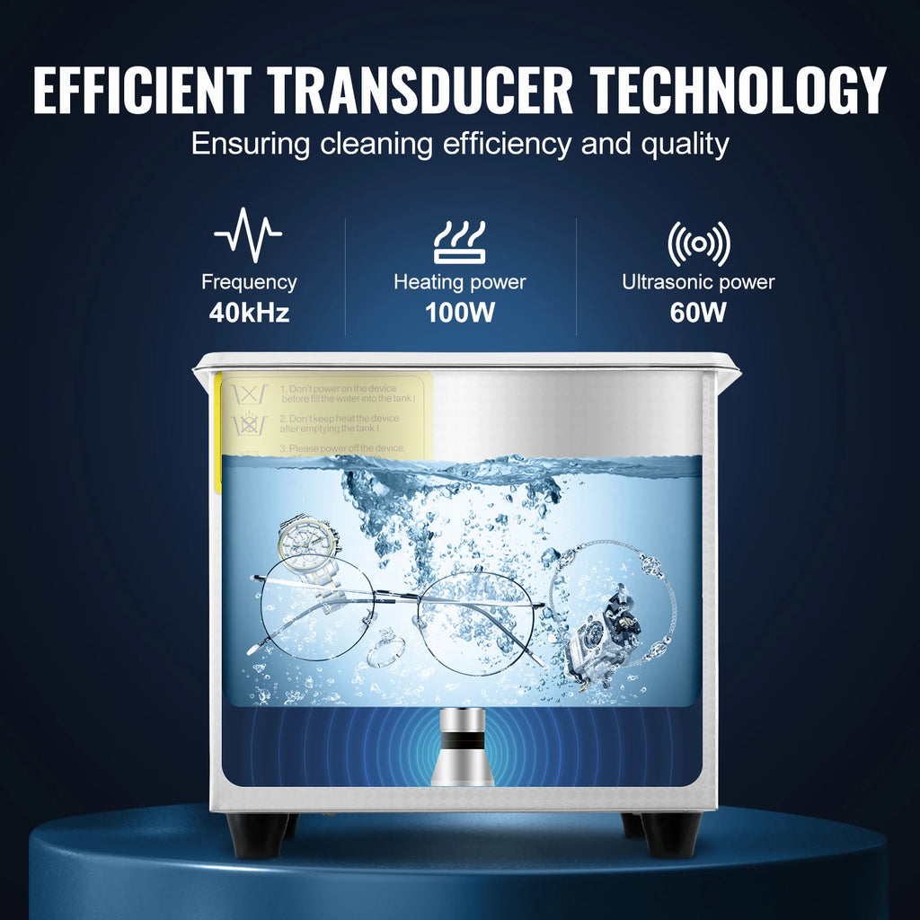 1.3L Ultrasonic Cleaner Lave-Dishes Portable Washing Machine W/ Digital Timer Ultrasound Home Jewelry Clean Appliances